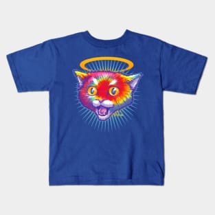 Hippie Cat Angel Kids T-Shirt